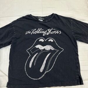 Zara Black Kids T-Shirt with Graphic Design